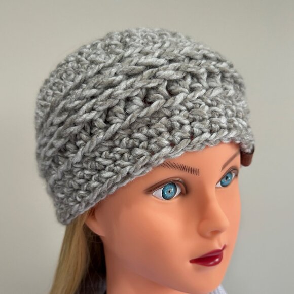 HANDMADE Chunky Ribbed Crochet Ear Warmer Headband - Picture 2 of 5